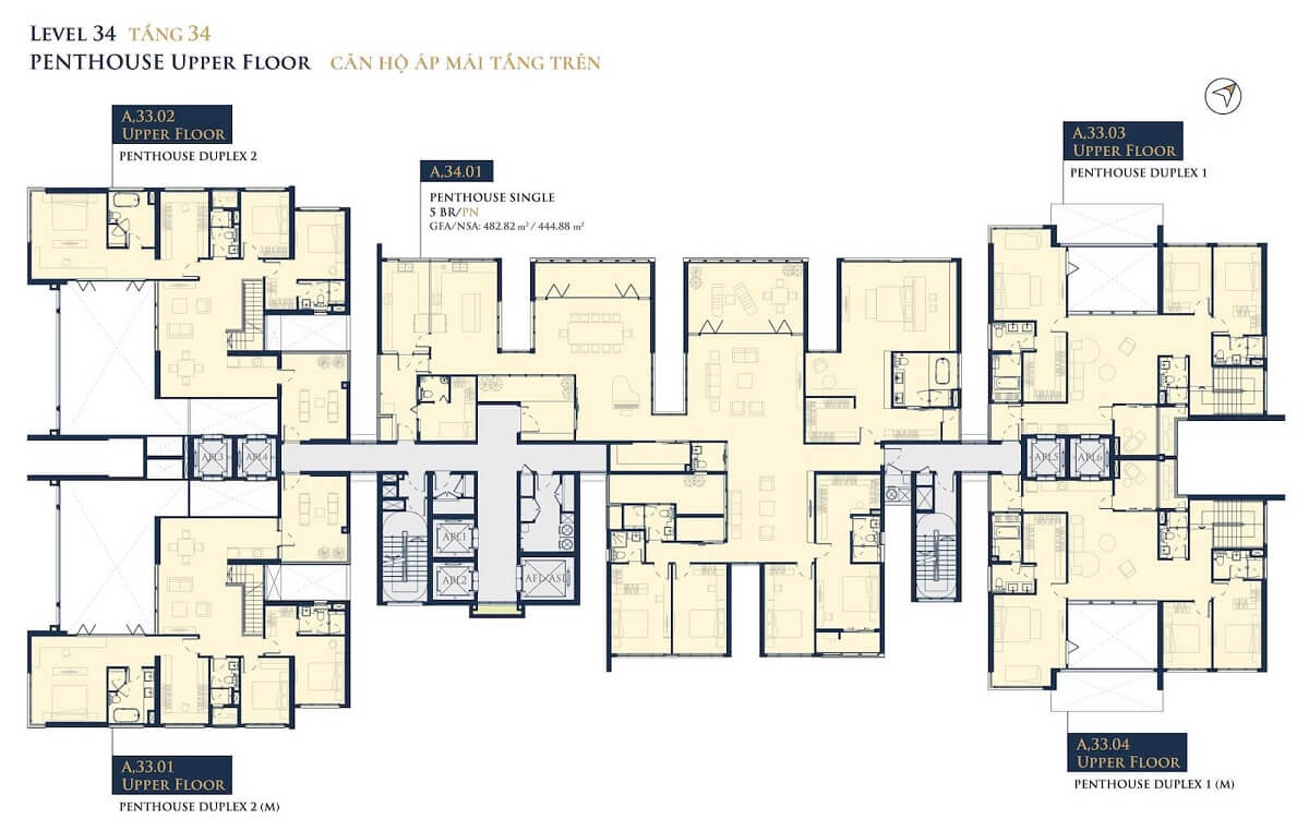 layout căn hộ Feliz En Vista