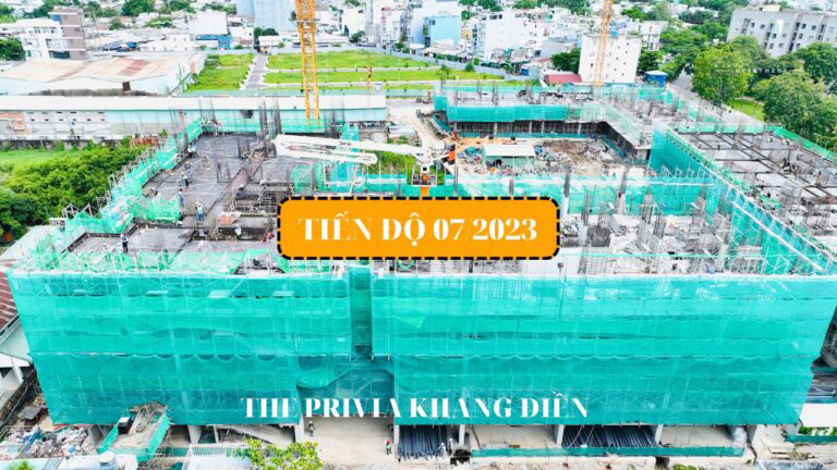 Tiến độ xây dựng dự án The Privia Bình Tân tháng 07/2023